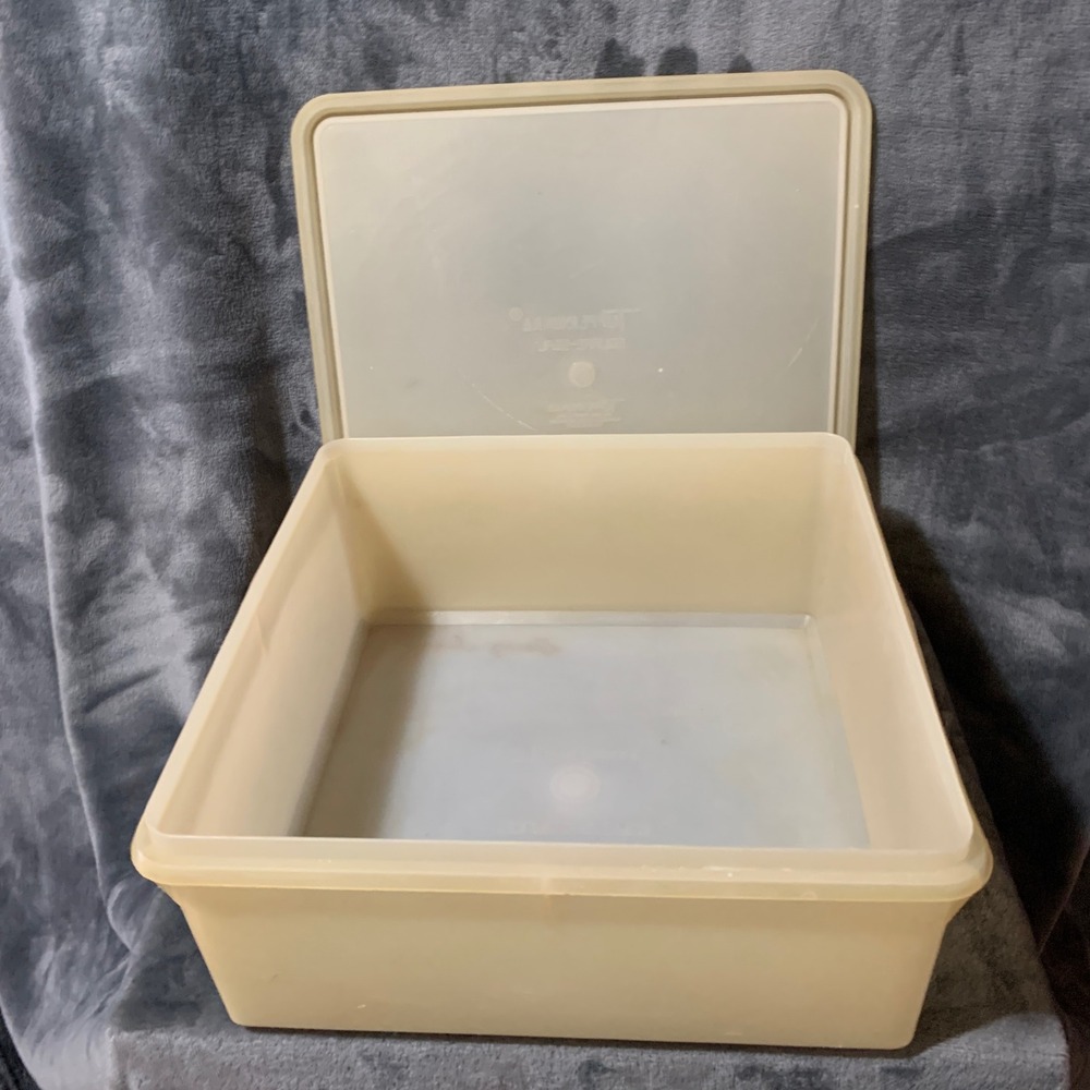 Tupperware Storage Container Square-Seal #166 Vintage Large 12x12x5